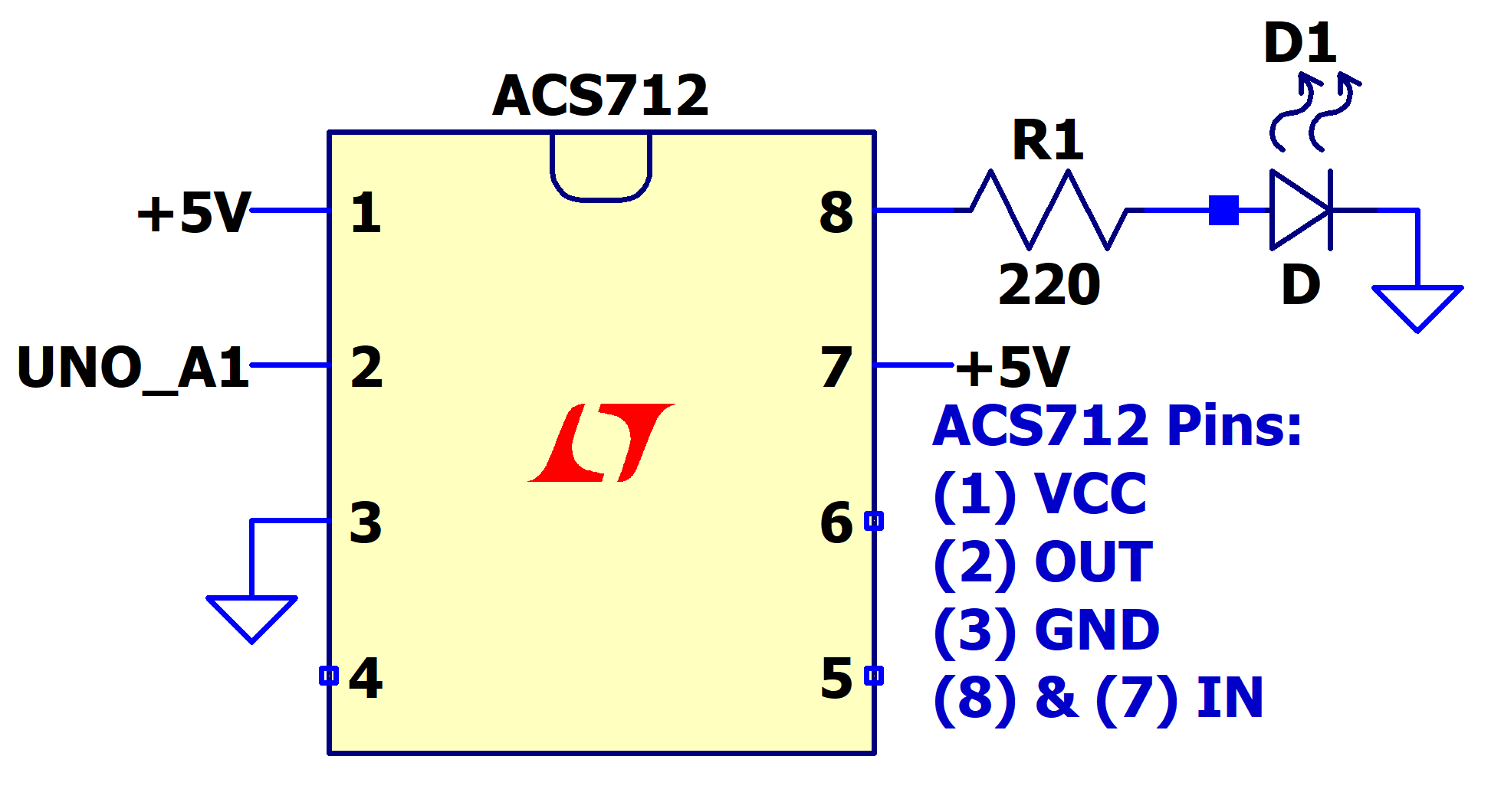 Current measurement schematic