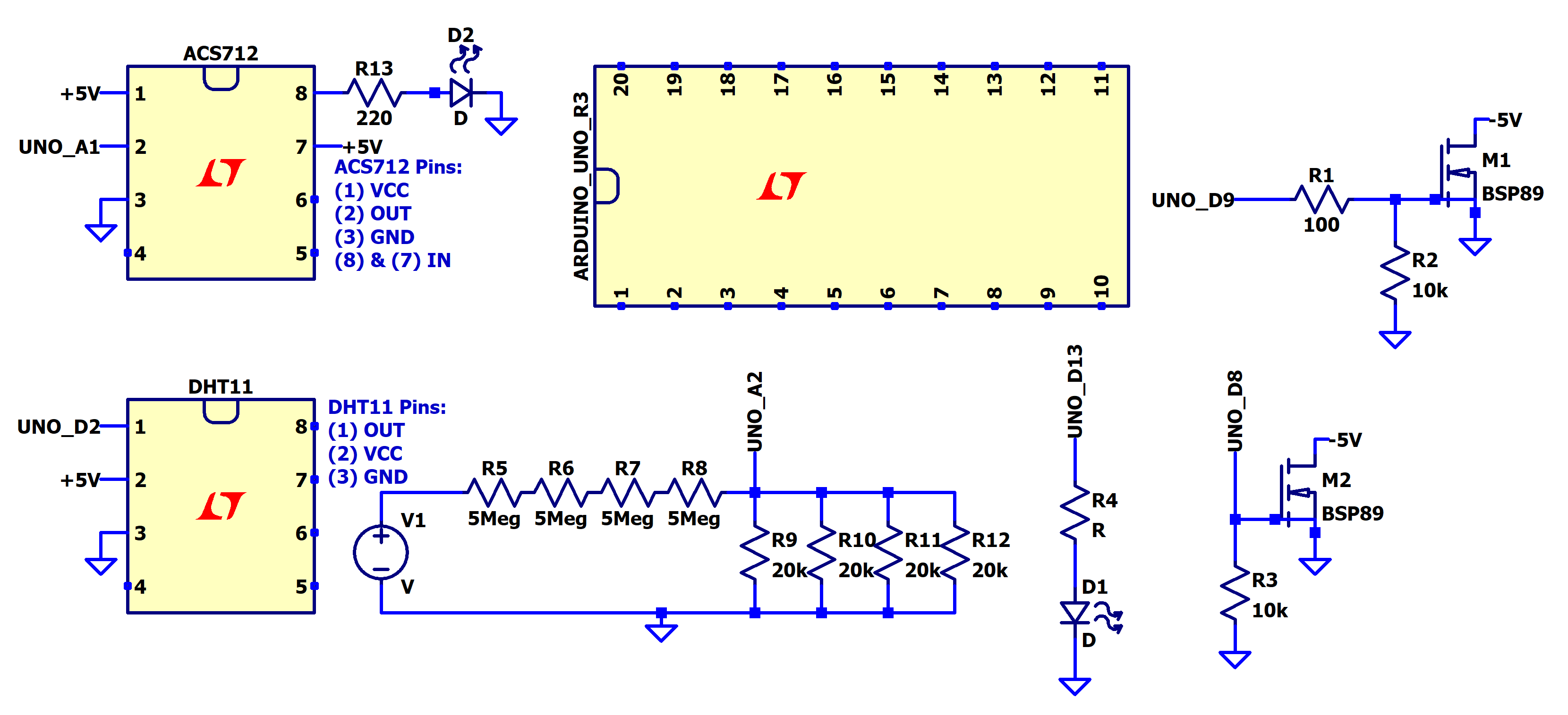 Circuit diagram of entire system
